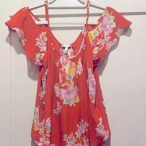 Joie Adorlee silk cold shoulder top